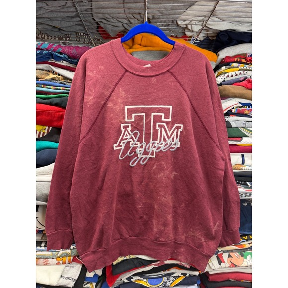 Tournament Apparel Other - Vintage 80s Texas A&M Aggies Sweatshirt XL Maroon Tournament Apparel Thrashed